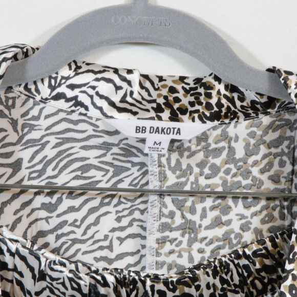 BB Dakota by Steve Madden Zebra Print Satin Finish Sleep Set Women's Size Medium - Picture 2 of 8
